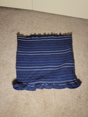 Arizona JC Navy Blue Striped Smocked Tube Top
